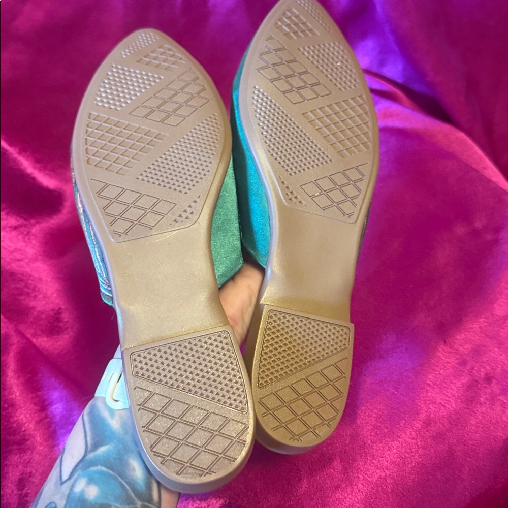 NEW Chula Peacock Feather  size 6 Women's Mules flats - Picture 6 of 6